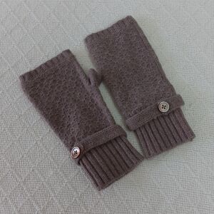 Forté Women's Cashmere Fingerless Gloves Sable OS